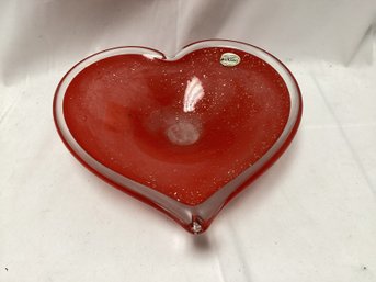 Murano Glass Heart Dish