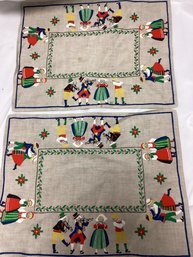 Two Hand Stitched Swedish Table Placemats