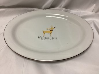 Pottery Barn Reindeer Platter
