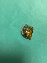 Topaz Stone Heart Pendant