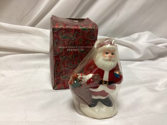 Vintage Shaped Santa W/toys Candle