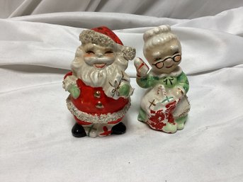 1950s Mr. & Mrs. Clause Salt & Pepper Shakers