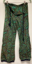 Vintage 1970s Handmade Pants W/button And Tie Closure