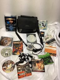 Early Computer Came Lot, Nintendo Game Boy Accessories, Carrying Case, And More