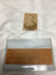 1940 Gold Rush Claim Certificate And Antique Cabinet Card