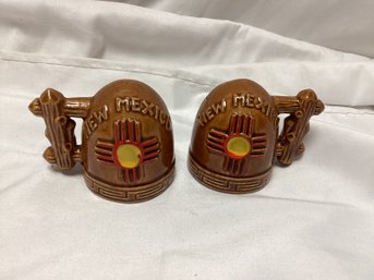 Vintage New Mexico Ceramic Salt & Pepper Shakers