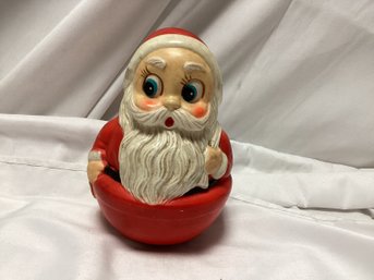 1970s Roly Poly Santa Toy