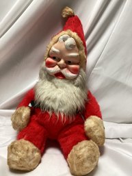 Vintage Santa Doll W/rubber Face