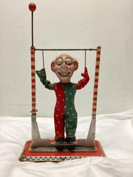 Vintage Joe Flipping Acrobat Tin Toy