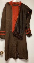 Vintage Handmade Robe With Scarf