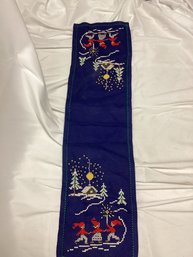 Handmade Embroidered Christmas Tapestry