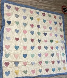 Antique Heart Pattern Quilt