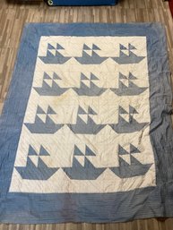 Surprise Sailboat Vintage Quilt