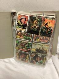 Binder Full Of Trading Cards - Wyatt Earp, Evil Knievel, Marvel, Wrestling, And More