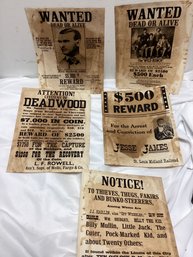 Wanted Litho Posters