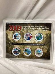 2009 District Of Columbia & US Territories Colorized Quarters Set