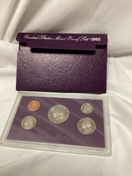 1992 US Mint Proof Coin Set