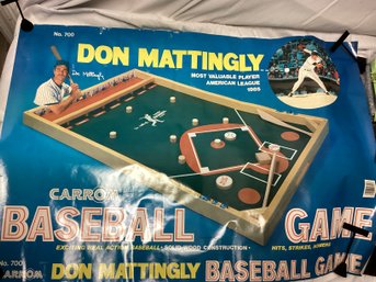 Don Mattingly Carrom Baseball Game Promotional Poster