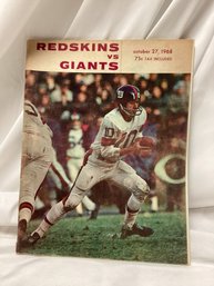 1968 Redskins Vs Giants Souvenir Book