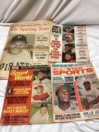 Early Sporting Magazines - Willie Mays, Curt Flood, Mantle And More