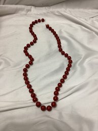 Deep Red Garnet Hand Knotted Necklace