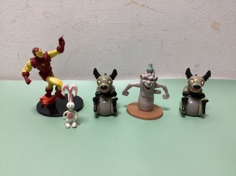 PVC Toy Lot - Iron Man, Lion King, Bunny