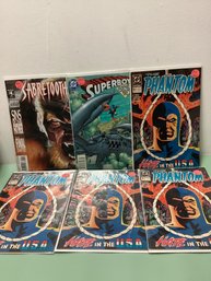 Comic Lot - Phantom, Superboy, And Sabretooth