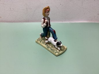 Norman Rockwell Goin Fishin Porcelain Figure