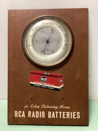 Vintage RCA Radio Batteries Advertising Hygrometer