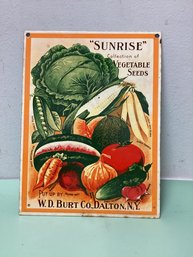 Metal Vegetable Seeds Advertising Sign