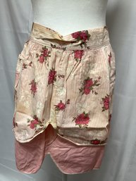 1970s Vintage Double Layered Rose Handmade Apron