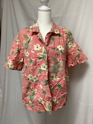 Alfred Dunner Vintage Hawaiian Style Button Down Shirt