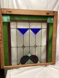 19th Century Art Deco Stained Glass Window