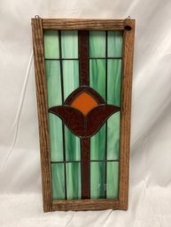 19th Century Art Deco Stained Glass Window Panel