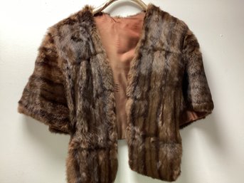 Vintage Rabbit Fur Cape Shawl