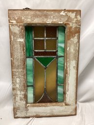 19th Century Art Deco Stained Glass Window Panel