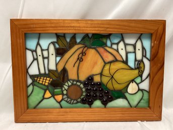 Harvest Feast Stained Glass Panel