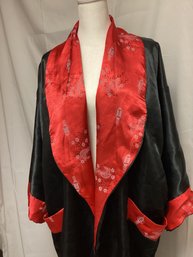 Reversable Black And Red Dragon Embroidered Kimono