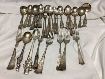 Flatware Lot - Oneida, Holmes, Niagra Silver Plate, And More