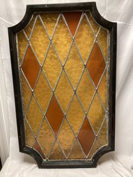 19th Century Art Deco Stained Glass Window Panel