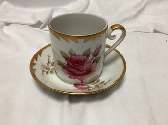 Hackefors Demitasse Pink Teacup And Saucer