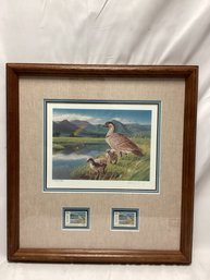 Daniel Smith Limited Edition Print With Hawaiian Goose Stamps