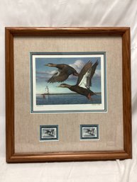 1993 Connecticut Duck Stamp And Print Thomas Hirata Signed And Numbered