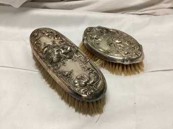 Victorian Cherub Quadruple Plated Vanity Brushes