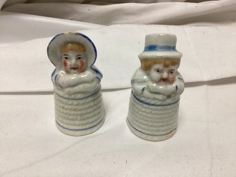 1900's Kate Greenaway Salt & Pepper Shakers