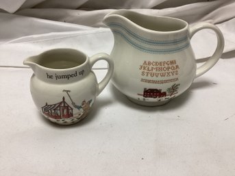 Ralph Lauren Wedgewood Creamer And Small Pitcher