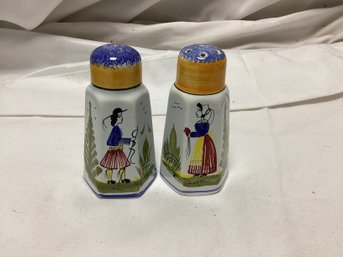 Traditional Swedish Folk Art Salt & Pepper Shakers