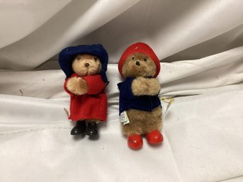 Pair Of Paddington Bear Plush - Mini Bears