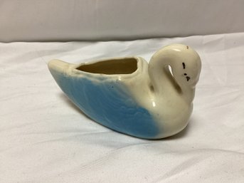 Vintage Ceramic Swan Bird Planter