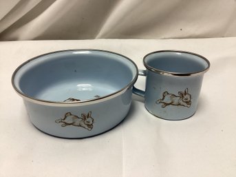 Golden Rabbit Hen-feathers Collection Bowl & Cup Set